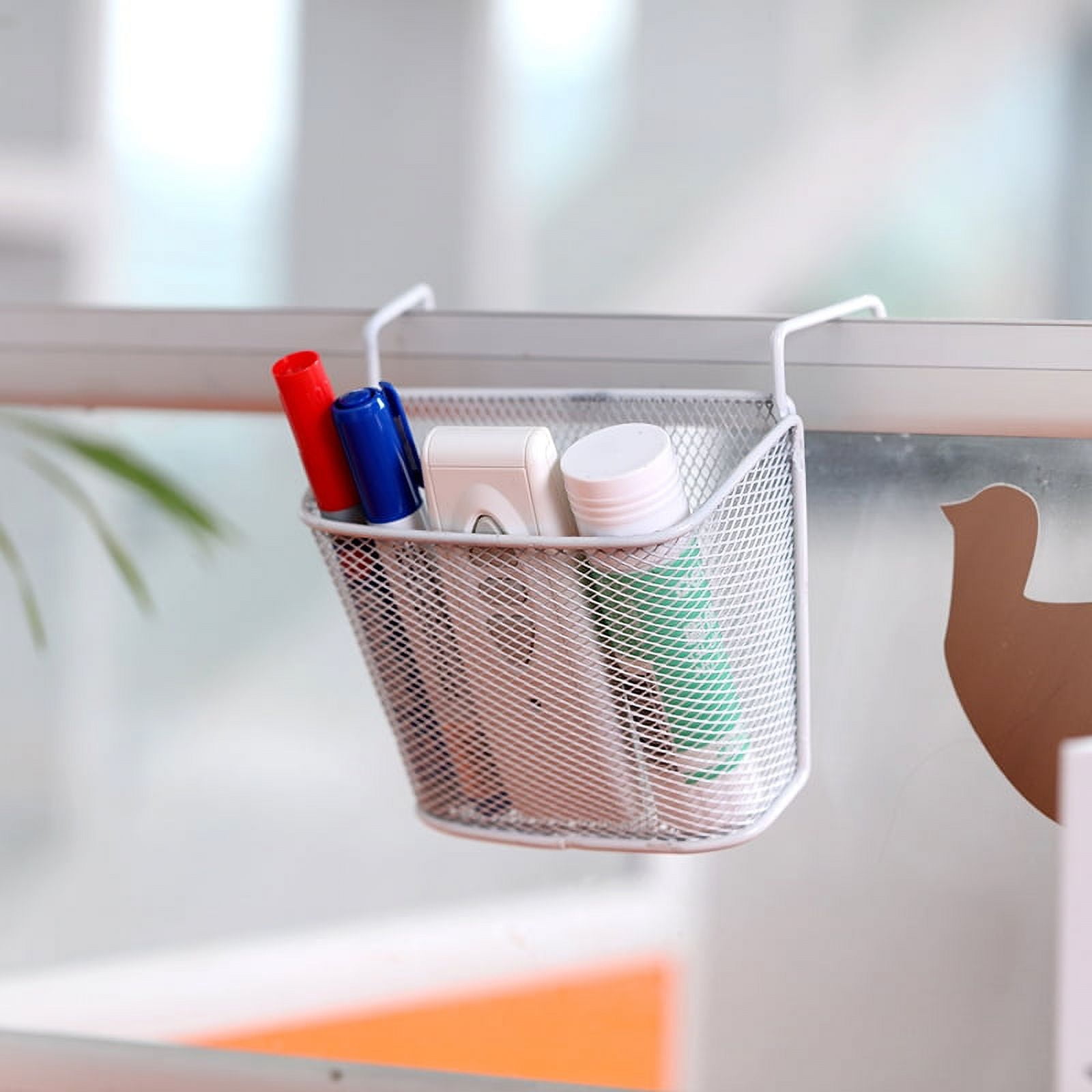 Pro Space 2pc Wall Hanging Pencil Holder Baskets Metal Mesh Desk