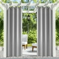 thumbnail image 1 of Pro Space 50" x 120" Indoor/Outdoor Curtains Grommet Curtain (2 panel - Gray), 1 of 8