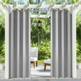 thumbnail image 1 of Pro Space 50" x 84" Indoor/Outdoor Curtains Grommet Curtain (2 panel - Gray), 1 of 8