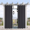 thumbnail image 1 of Pro Space 50" x 84" Indoor/Outdoor Curtains Grommet Curtain on Top and Bottom (1 panel - Carbon Grey), 1 of 6