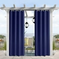 thumbnail image 1 of Pro Space 50" x 96" Indoor/Outdoor Curtains Grommet Curtain on Top and Bottom (1 panel - Dark Blue), 1 of 8