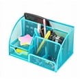 thumbnail image 1 of Pro Space Desk Office Supplies Organizer Mesh Collection Pencil Holder, 6 Compartments with Drawer, 1 of 6