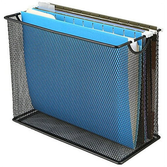 Pro Space File Holder Organizer Wire Mesh Storage Box/Basket for Letters, Legal Documents, Filing Documents, Folders, Office Organizer (Black)