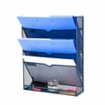 thumbnail image 1 of Pro Space File Organizer Holder 5 Pocket Metal Mesh Hanging Folder Magazine Mail Rack for Office Home Study Room, 1 of 7