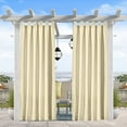 thumbnail image 1 of Pro Space Outdoor Curtains Tab Top (4"Long) Window Curtain for Pergola/Patio/Balcony - 50" W x 96" L - (1 Panel - Beige), 1 of 7