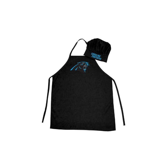 Pro Specialties Group PSG-Z180046-IFS Carolina Panthers NFL Barbeque Apron & Chefs Hat