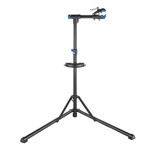 Pro Stand Plus Bike Rack - Heavy-Duty Telescoping Stand with Tool Tray, Rotating Clamps, and Adjustable Handlebar Rod by RAD Cycle (Black)