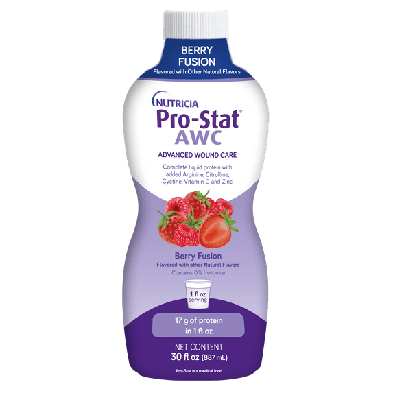Pro-Stat Advanced Wound Care (AWC), Concentrated Liquid Protein Medical Food - Berry Fusion, 30 Fl Oz Bottle
