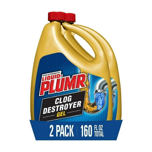 Pro-Strength Full Clog Destroyer Plus PipeGuard - 80 fl oz/2ct