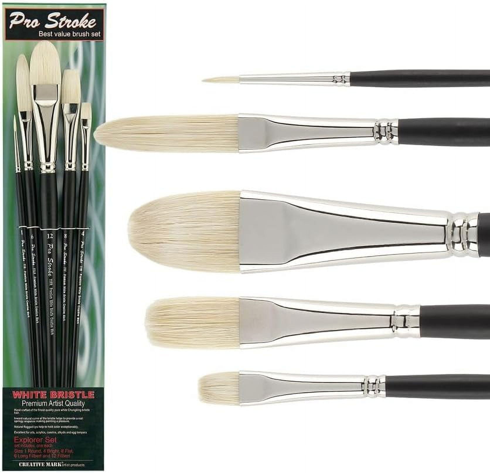 Pro Stroke Premium Artist White Chungking Hog Bristle Paint Brush