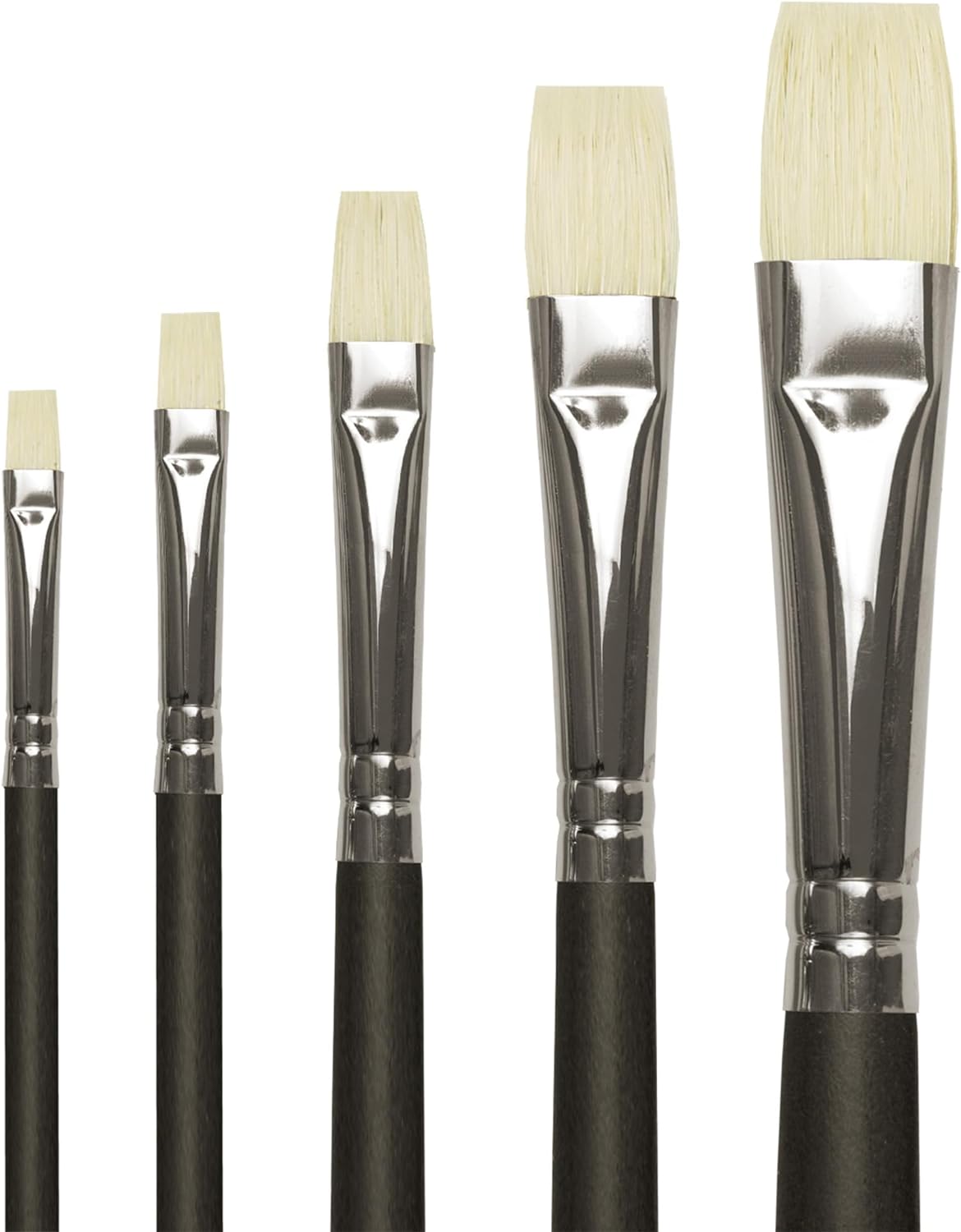 Pro Stroke Premium White Chungking Hog Bristle Artist Paint Brush ...