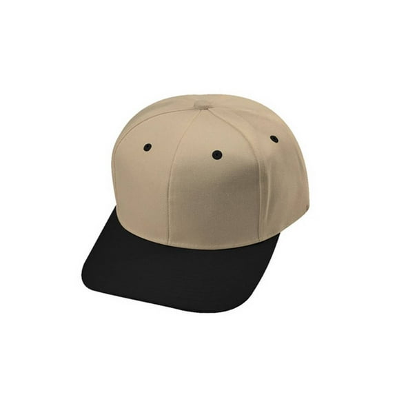 Pro Style Wool Blend Hat Cap- Khaki Black
