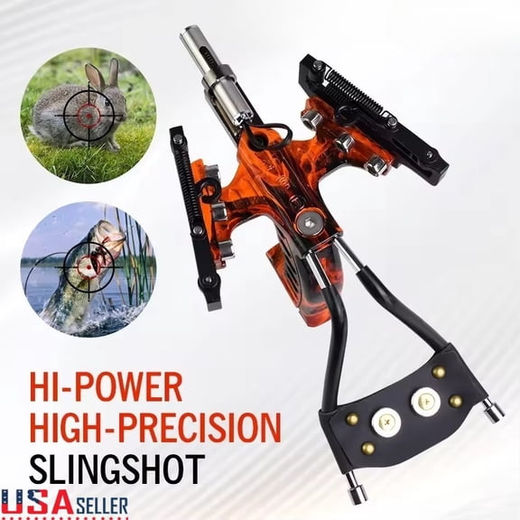 Pro Super Power Stainless Hunting Infrared Light Slingshot Quality Rubber Bands