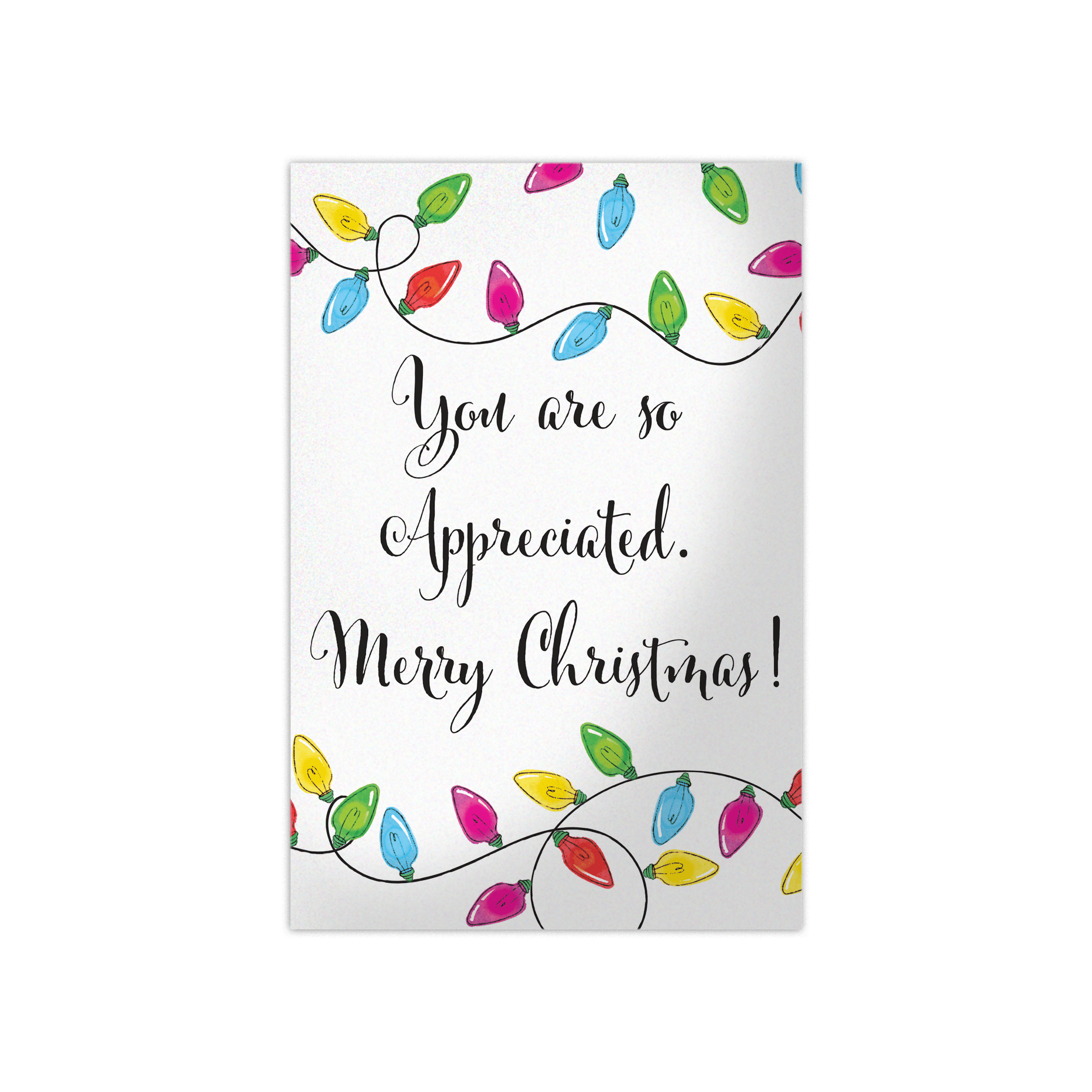 Pro Supply Global (50) Count of 4x6 Christmas Lights Thank You Insert Cards