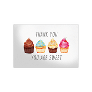 Pro Supply Global 50 count of 4x6 Cupcake Thank You Insert Cards