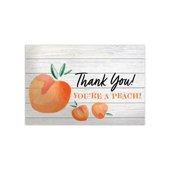 Pro Supply Global (50) count of 4x6 Peaches Thank You Insert Cards