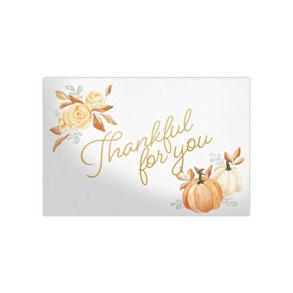 Pro Supply Global (50) count of 4x6 Thankful for You Thank You Insert Cards