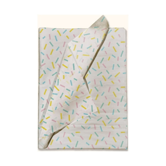 Pro Supply Global Pink Confetti Decorative Printed Tissue Paper 24 Sheets of 20"x30"