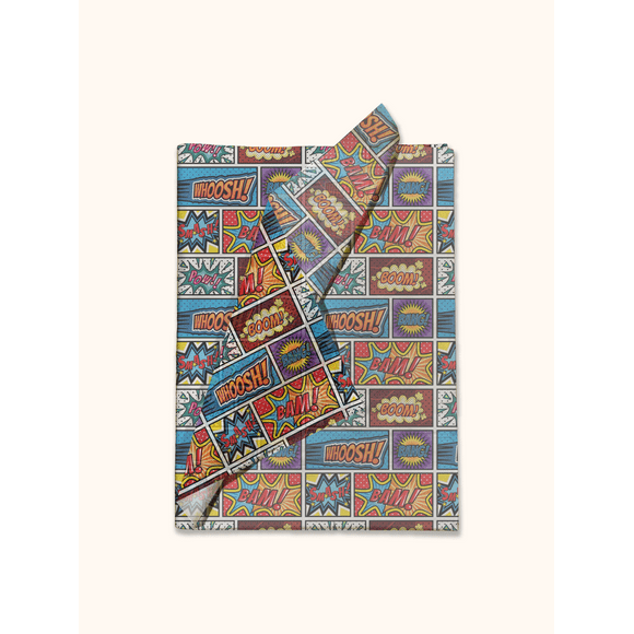 Pro Supply Superhero Comic Book Tissue Paper - 24 Sheets, 20"x30"