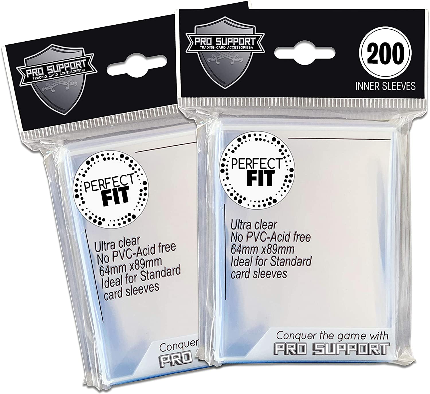 Pro Support 400 Premium Ultra Clear Standard Size Card Sleeves. Perfect