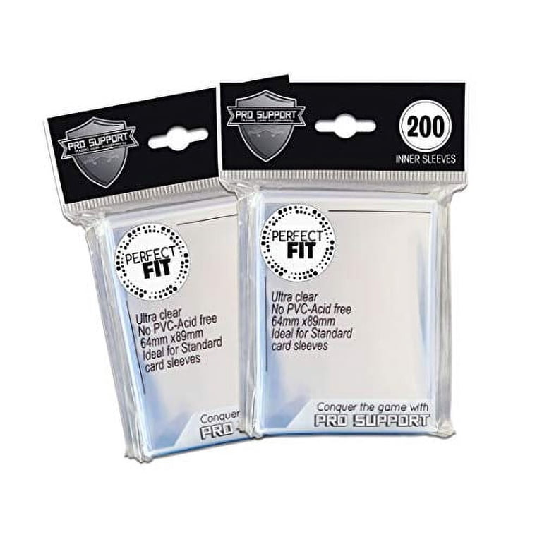 pokemon card size sleeve Pro Support 400 Premium Ultra Clear Standard Size Card Sleeves. Perfect for Double Sleeving and Compatible with Pokemon