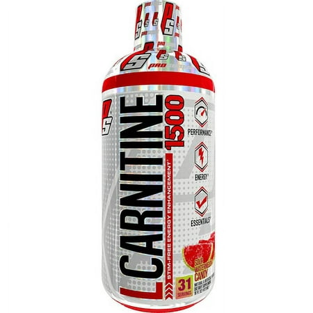 Pro Supps L-Carnitine 1500 Liquid Stim-Free Energy Enhancer, Sour Watermelon Candy, 31 Servings