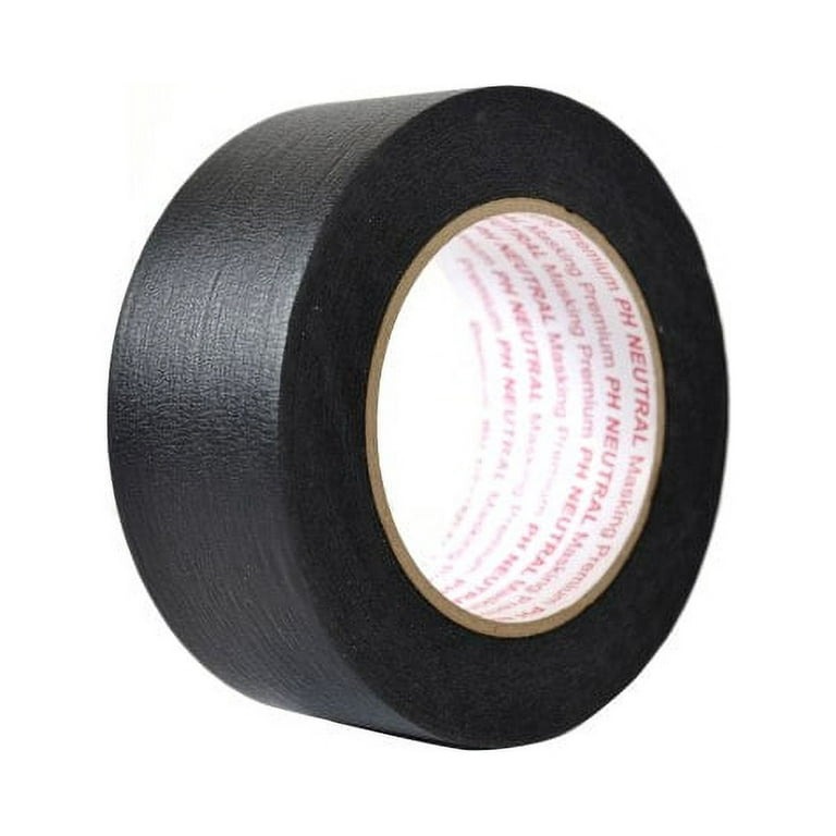 Pro Tapes Paper Masking Tape, 2 x 60 Yd., Black, Pack Of 2