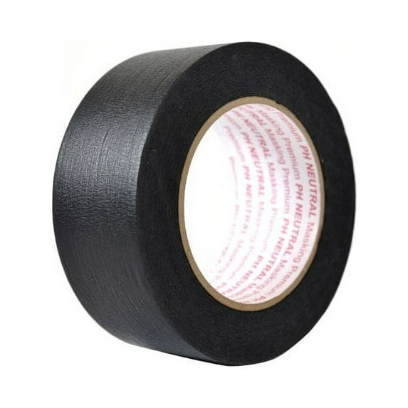 Pro Tapes Paper Masking Tape, 2" x 60 Yd., Black, Pack Of 2