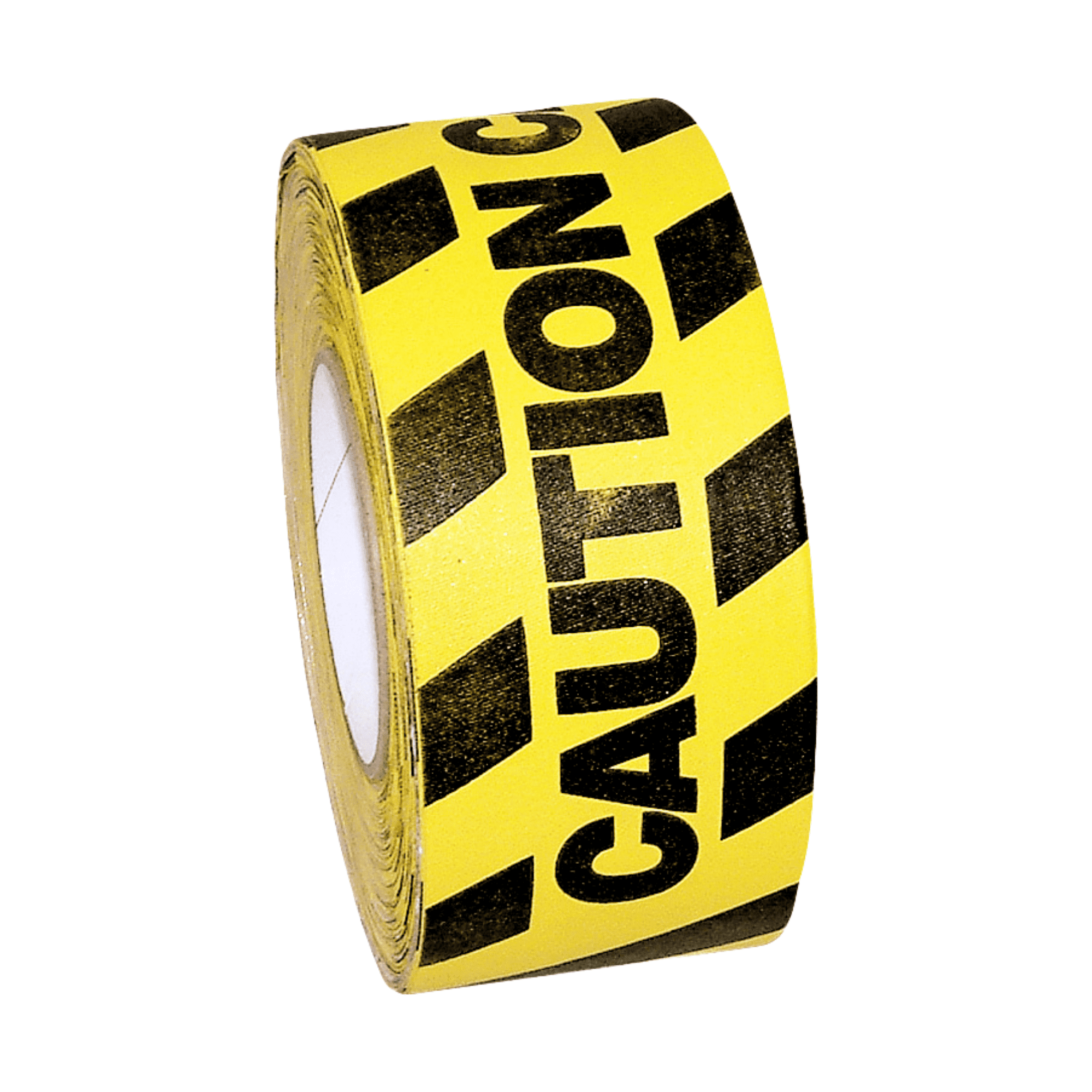 Pro Tapes Printed Pro-Gaff Gaffers Tape: 3 in x 55 yds. (Yellow with Black CAUTION CABLE" printing and Black stripes)"