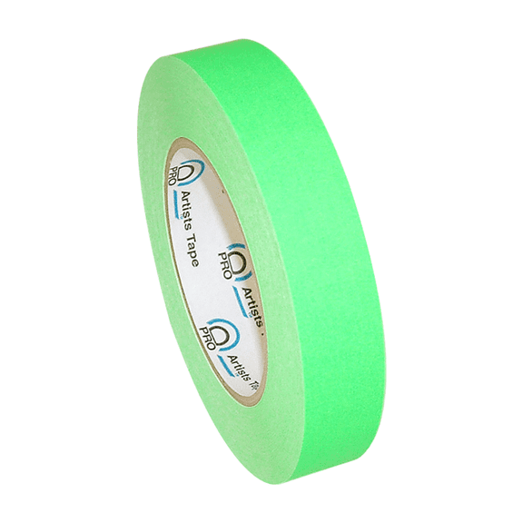Pro Tapes Pro-Artist-Neon Fluorescent Artist / Console Tape: 3/4 in x 60 yds. (Fluorescent Green)