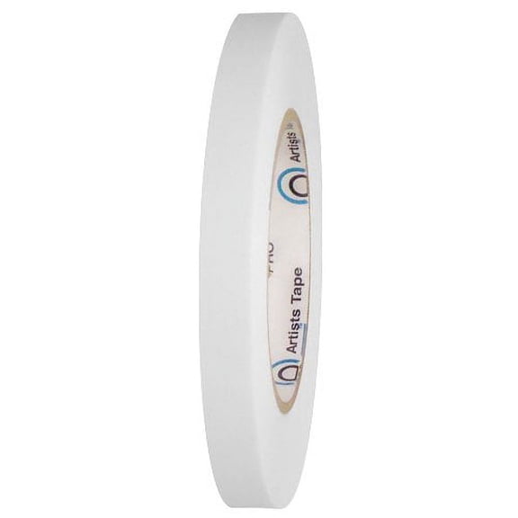 Pro Tapes Pro Console/Artist Premium Flatback Paper Tape, White, 1/2 inch x 60 yards, 1 Roll