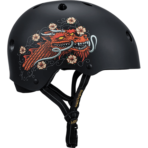Pro Tec (Cpsc) Low Pro Helmet Xl/Xxl Cab Dragon Black