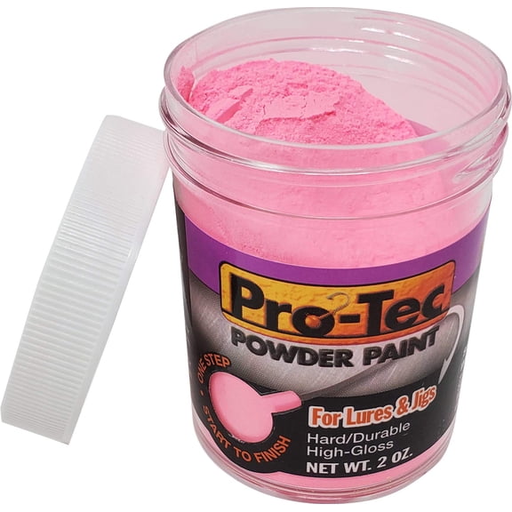 Pro-Tec Jigs and Lures Powder Paint, Jig Head Fishing Paint, Fishing Lure Paint (Glow Hot Pink)