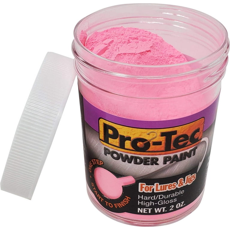 Pro-Tec Jigs and Lures Powder Paint, Jig Head Fishing Paint, Fishing Lure  Paint (Glow Hot Pink)