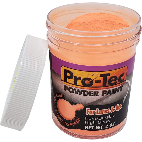 Pro-Tec Jigs and Lures Powder Paints, Jig Head Fishing Paint, Fishing Lure Paint - High Gloss Powder Coating Paint, 2 Ounces