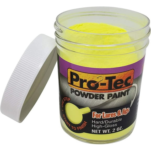 Pro-Tec Jigs and Lures Powder Paints, Jig Head Fishing Paint, Fishing Lure Paint - High Gloss Powder Coating Paint, 2 Ounces