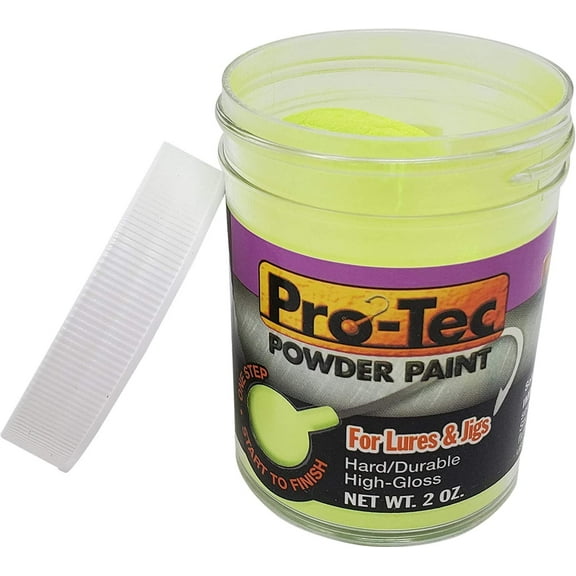 Pro-Tec Jigs and Lures Powder Paints, Jig Head Fishing Paint, Fishing Lure Paint - High Gloss Powder Coating Paint, 2 Ounces