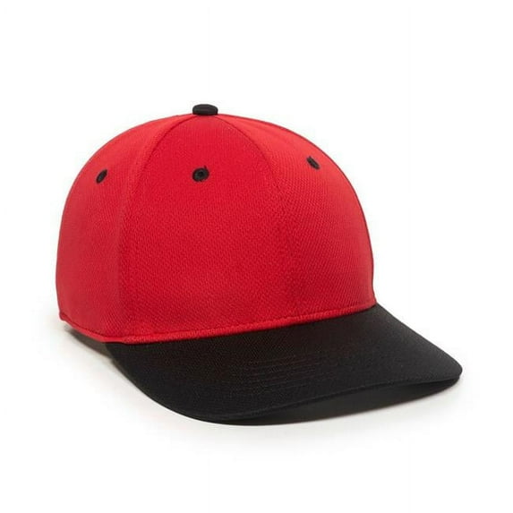 Pro Tech Performance Mesh Cap, Red & Black - One Size