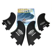 Pro Teck Performance Black FCS Fin System Includes 2 4.5 Fin / 2 4.25 Fins