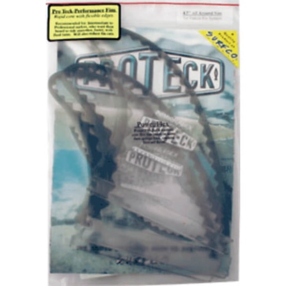 Pro Teck Power Flex 4.5 Clear / Smoke Futures Fin System Includes 3 Fins