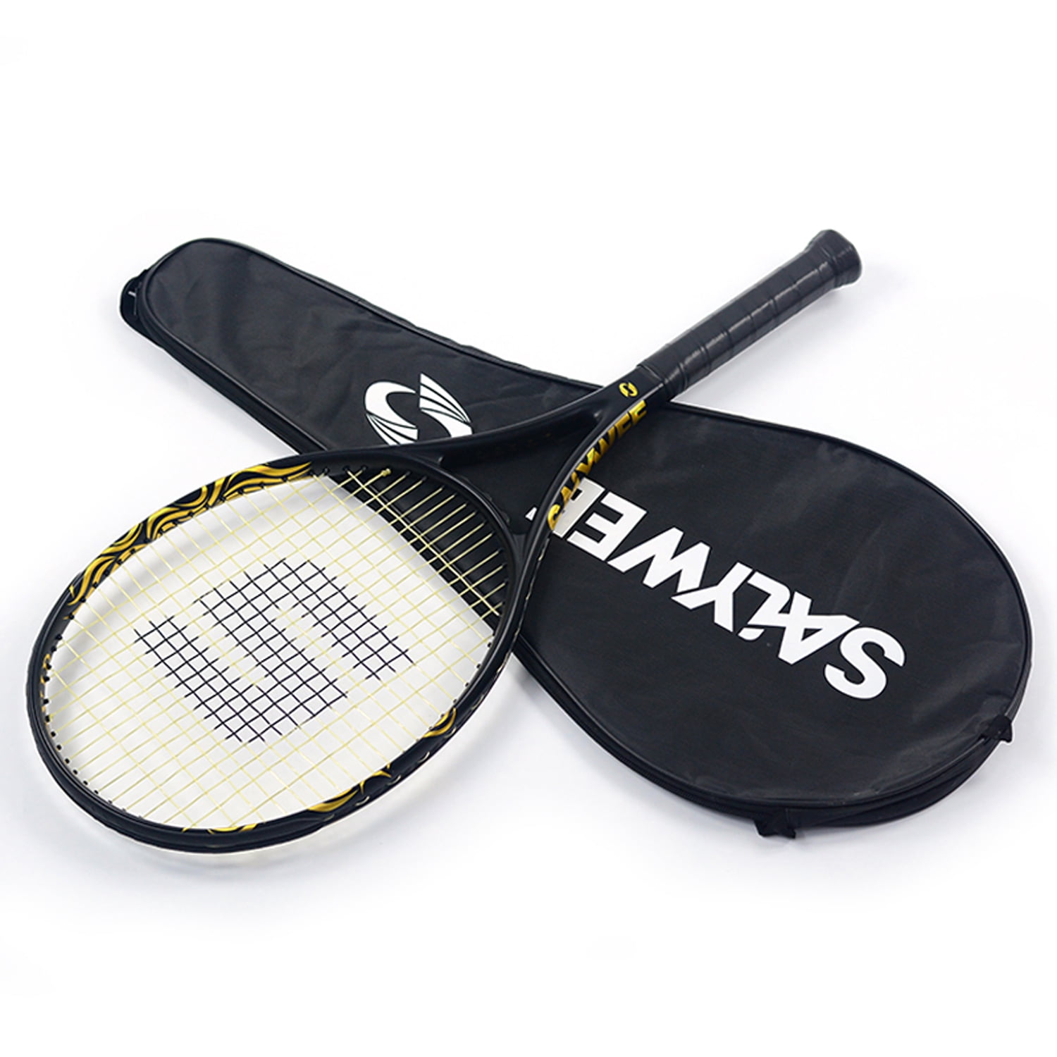 Pro Tennis Racket Lightweight 265g Full Carbon Fiber Integrated Hot Stamping Process 55LBS Adult Universal Free Bag Luxury Gear