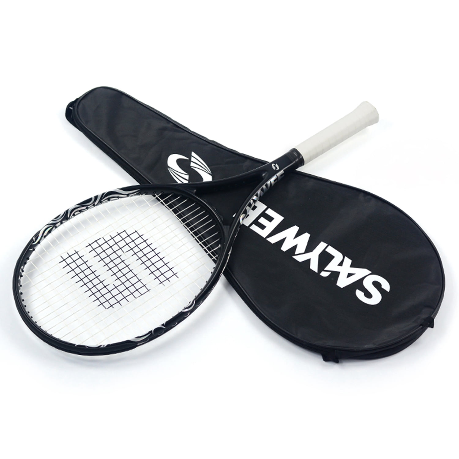 Pro Tennis Racket Lightweight 265g Full Carbon Fiber Integrated Hot Stamping Process 55LBS Adult Universal Free Bag Luxury Gear