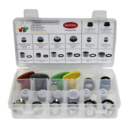 Pro Thread Assessment Kit Cache & Housings Aerator Faucet Selection of attachments inserts, keys 19 pc