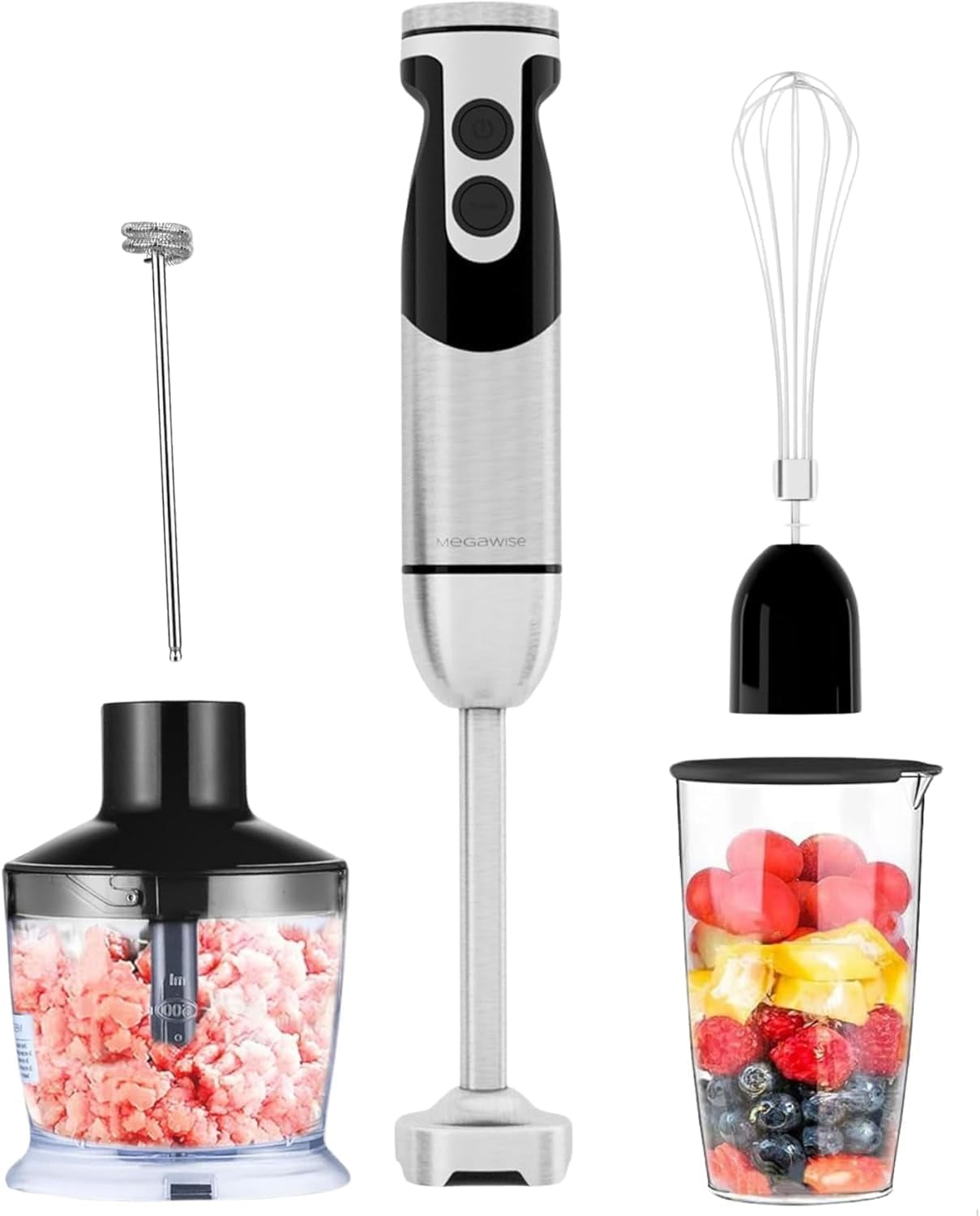 Pro Titanium Reinforced 5-in-1 Immersion Hand Blender, Powerful 400W ...