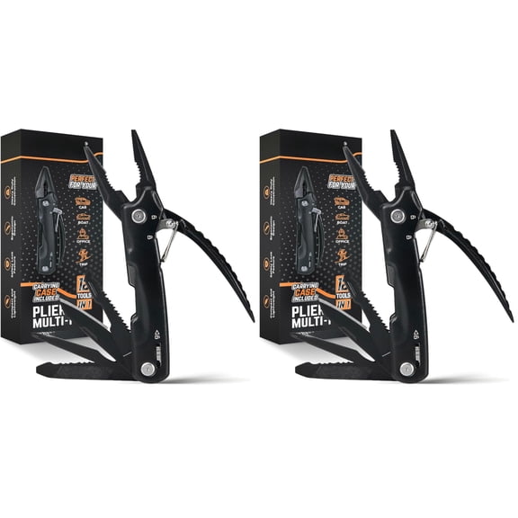 Pro Tools Pliers Multitool - Cool Gifts For Dads Who Have Everything Compact Diy Multi Tool Gift Men Husband Handyman Backpacking & Camping Accessories (pack Of 2)