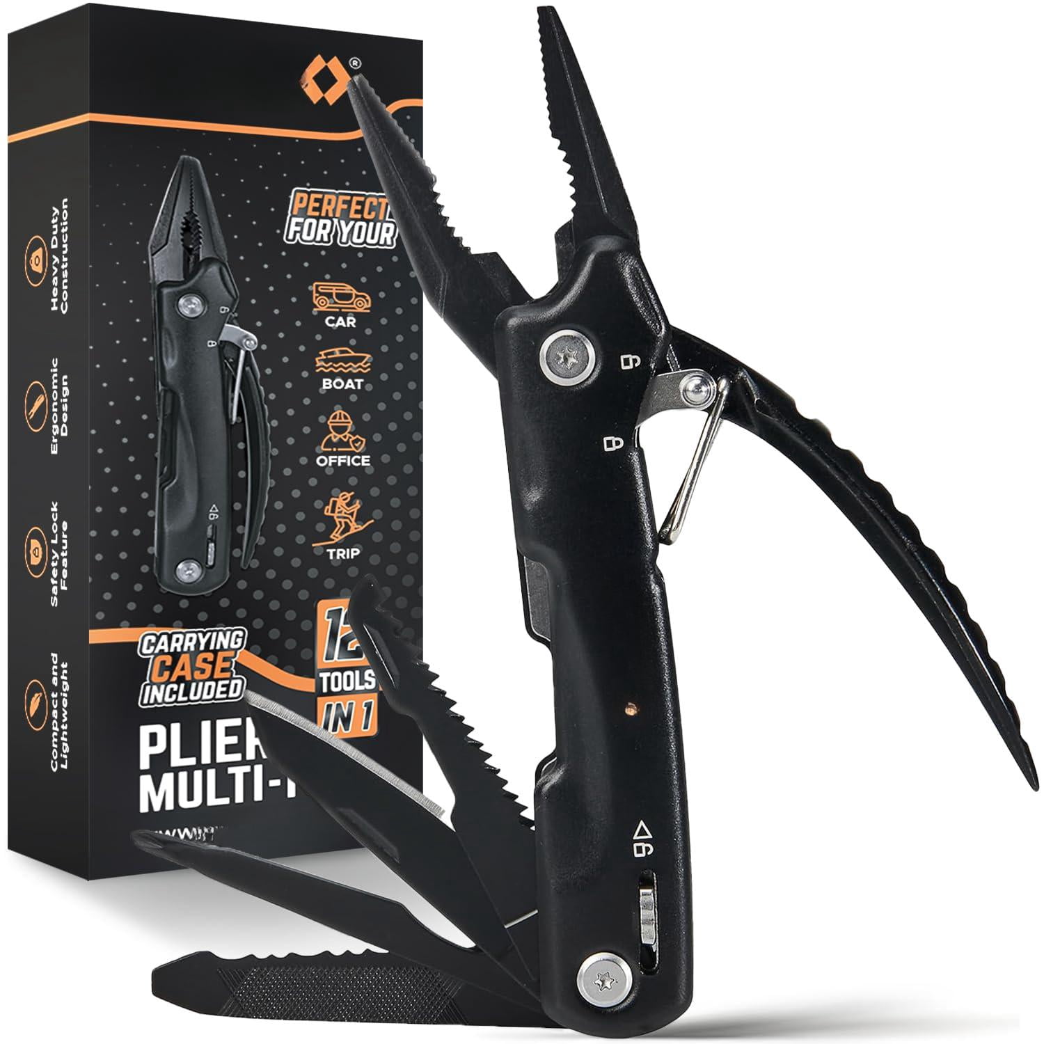 Pro Tools Pliers Multitool - Cool Gifts For Dads Who Have Everything Compact Diy Multi Tool Gift Men  Husband Handyman Backpacking & Camping Accessories