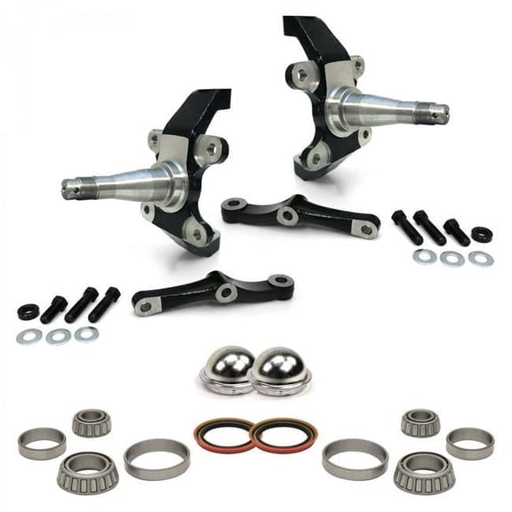 Pro Touring Dropped MII & Pinto Spindles with Bearings, Seals & Dust Caps