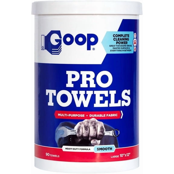 Pro Towels Heavy-Duty Multi-Surface Cleaning Wipes Removes Engine Grease, Grime & Paint Safe for Tools, Machinery & Painted Surfaces 90 Extra Large 10" x 12" Towels