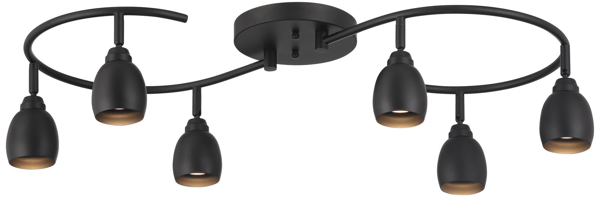 Ascend Black Metal 6-Light Dimmable LED Ceiling Fixture