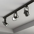 thumbnail image 1 of Pro Track Layna 3-Head LED Ceiling or Wall Track Light Fixture Kit Linear Bullet Spot Light Black Metal Modern Kitchen 44" Wide, 1 of 7
